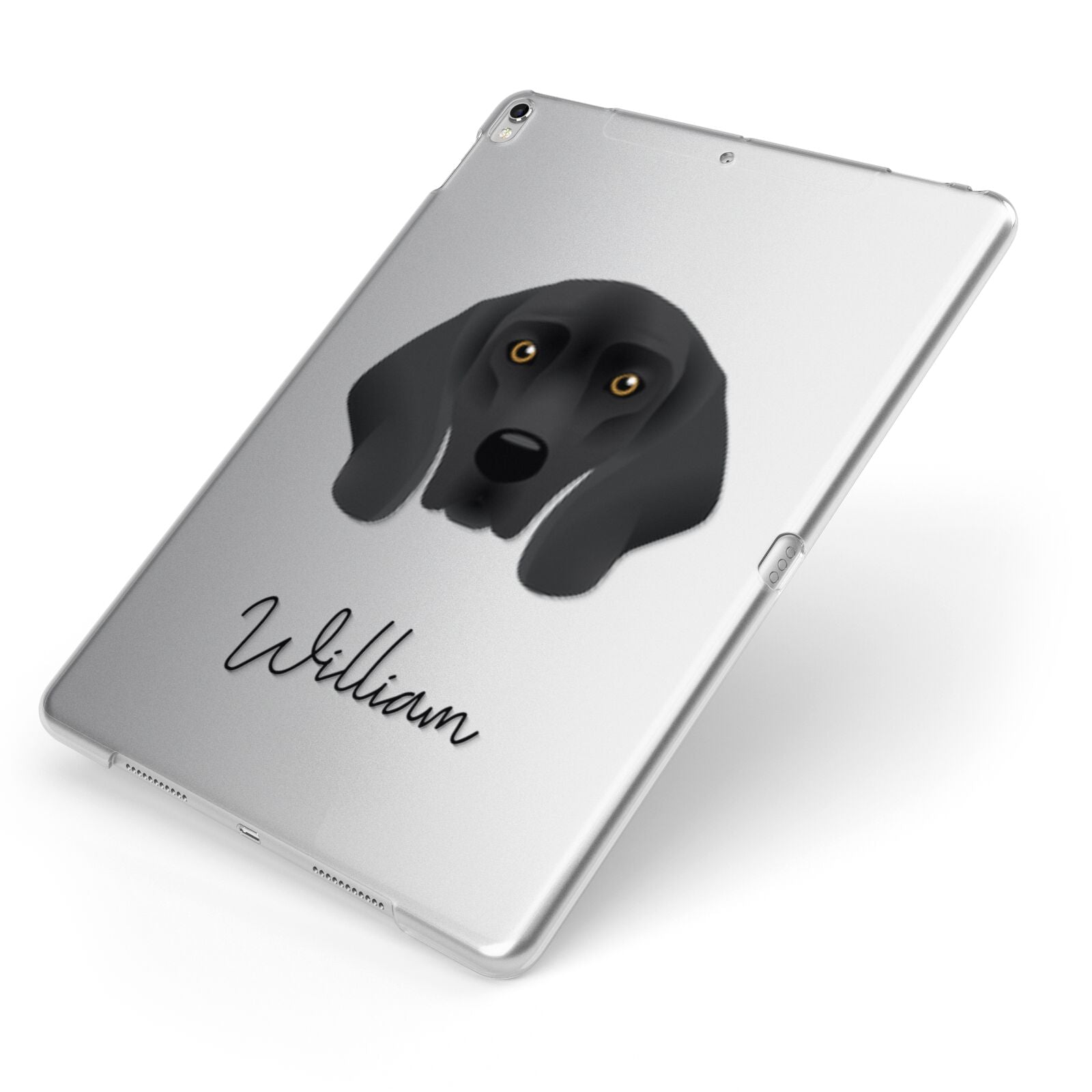 Bavarian Mountain Hound Personalised Apple iPad Case on Silver iPad Side View