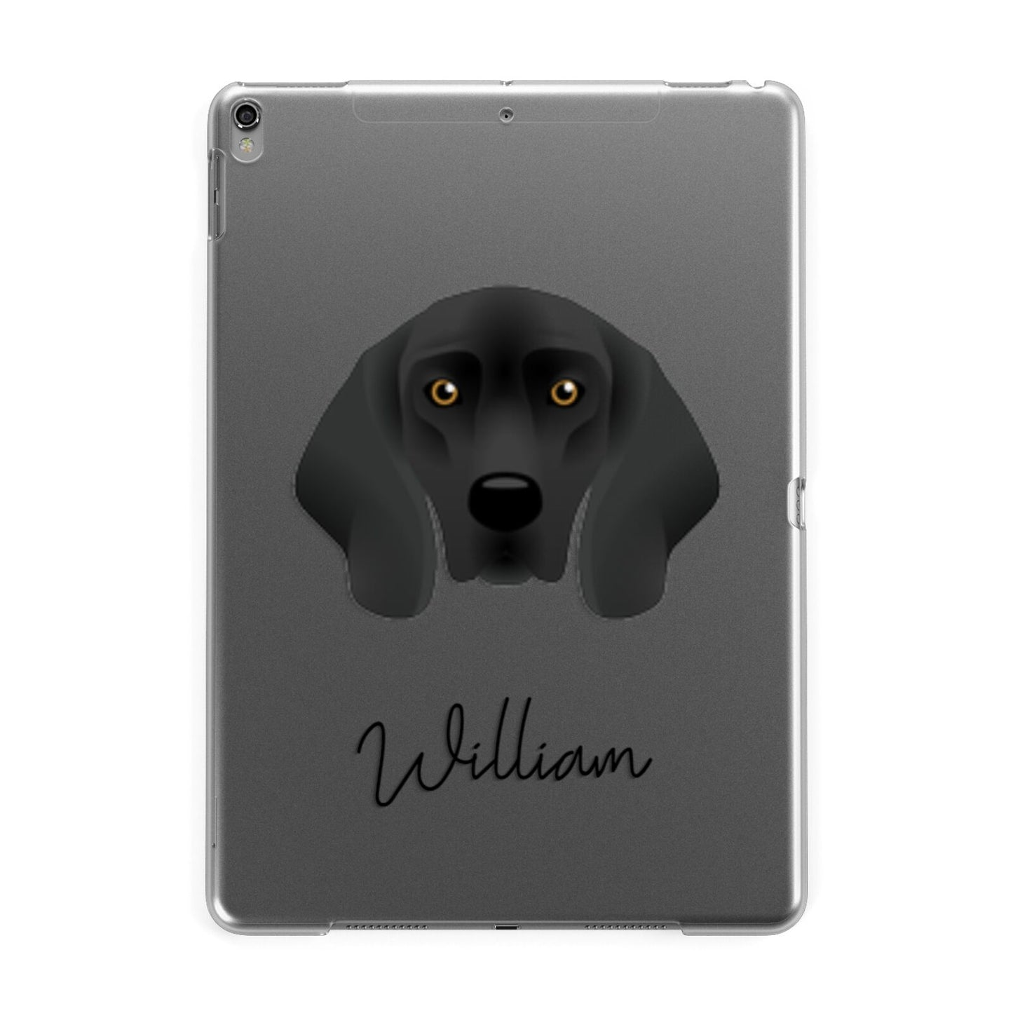 Bavarian Mountain Hound Personalised Apple iPad Grey Case