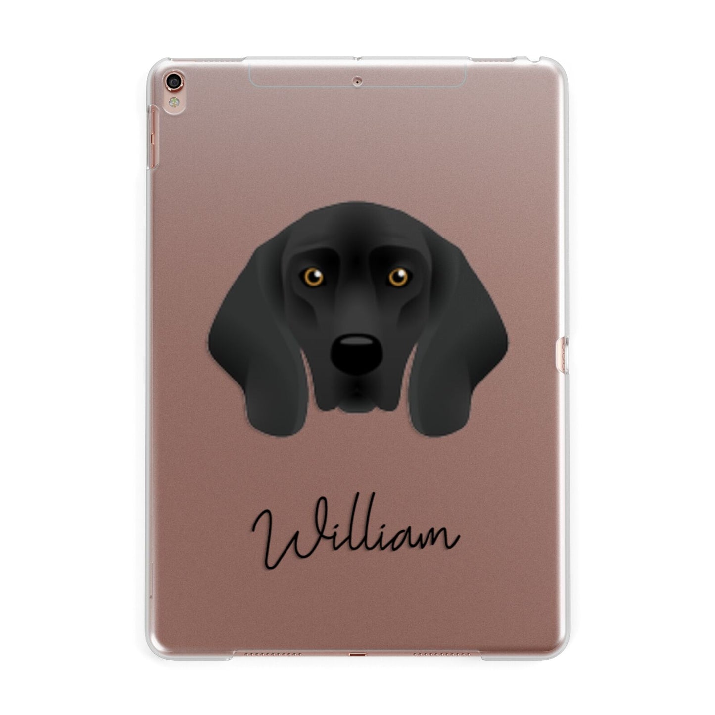 Bavarian Mountain Hound Personalised Apple iPad Rose Gold Case