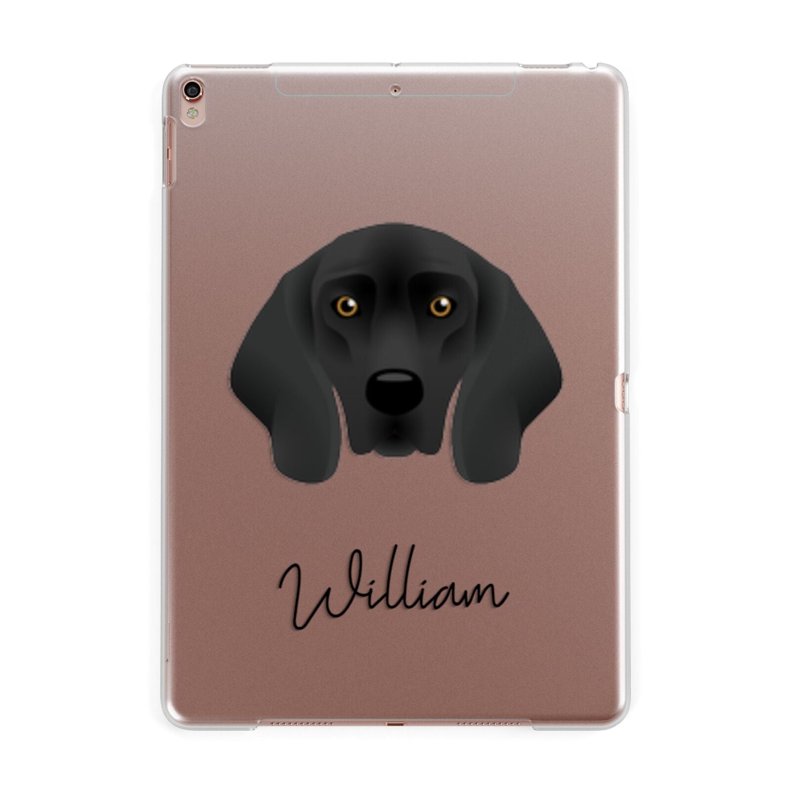 Bavarian Mountain Hound Personalised Apple iPad Rose Gold Case