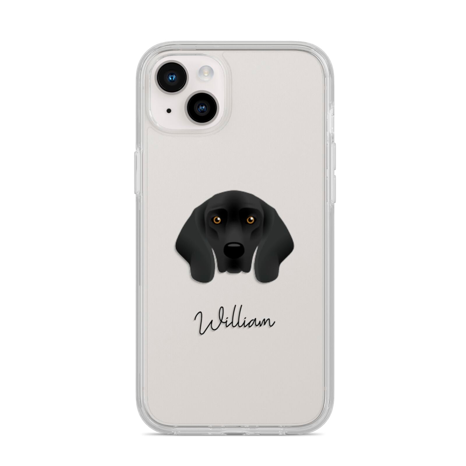 Bavarian Mountain Hound Personalised iPhone 14 Plus Clear Tough Case Starlight