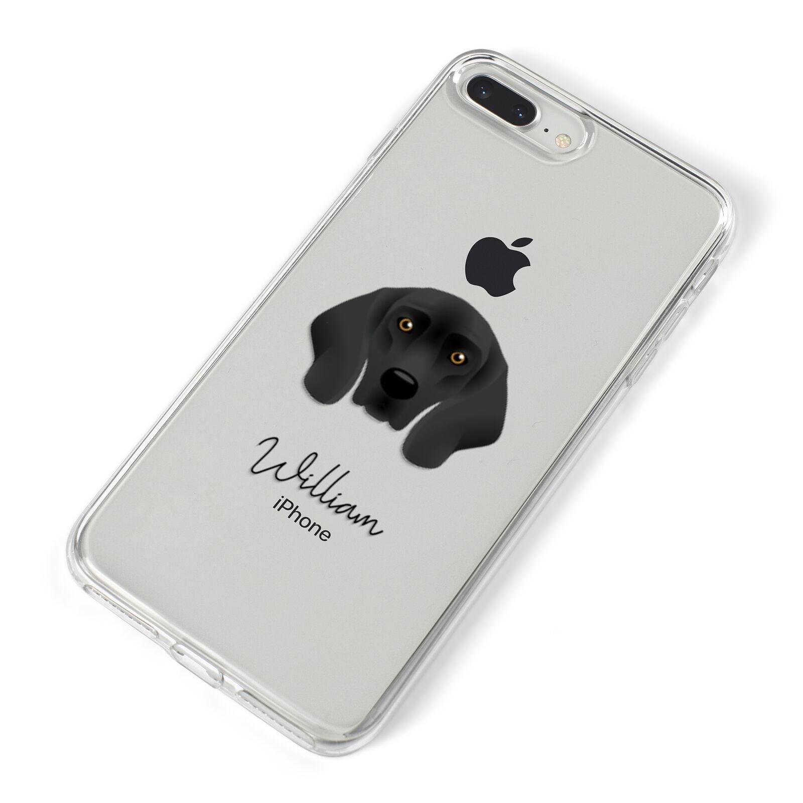 Bavarian Mountain Hound Personalised iPhone 8 Plus Bumper Case on Silver iPhone Alternative Image