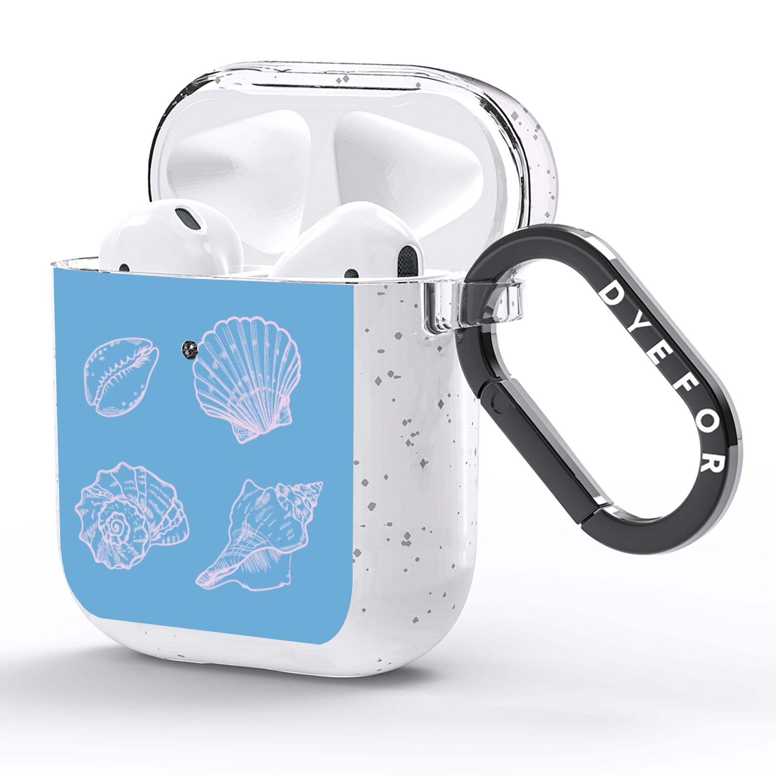 Beach Shell AirPods Glitter Case Side Image