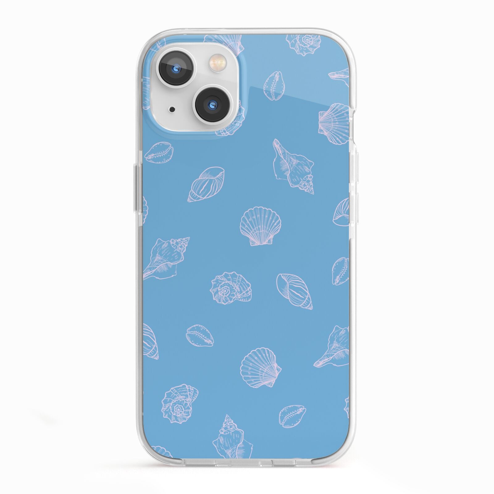 Beach Shell iPhone 13 TPU Impact Case with White Edges