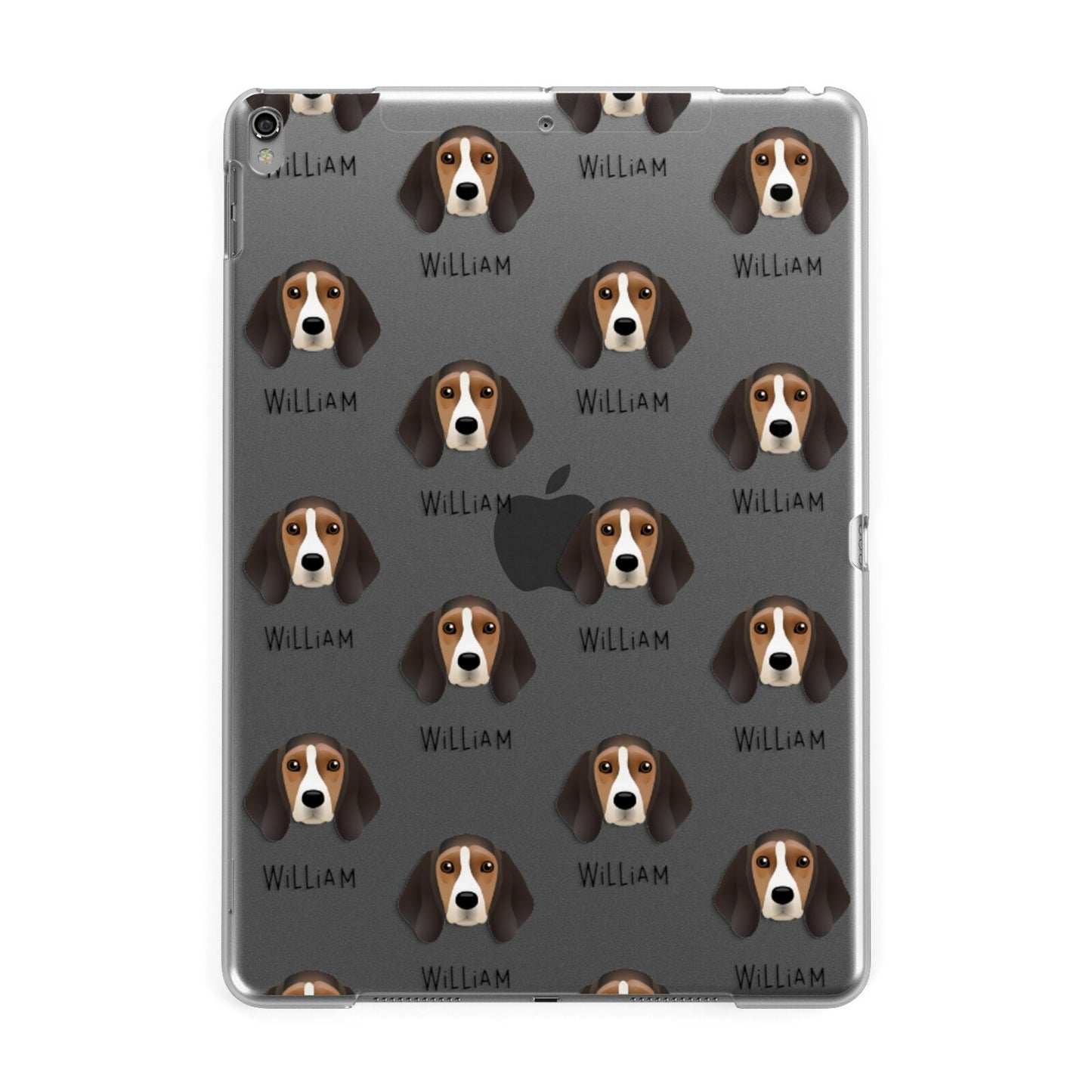 Beagle Icon with Name Apple iPad Grey Case
