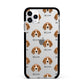 Beagle Icon with Name Apple iPhone 11 Pro Max in Silver with Black Impact Case