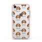 Beagle Icon with Name Apple iPhone XR Impact Case Pink Edge on Silver Phone