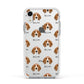Beagle Icon with Name Apple iPhone XR Impact Case White Edge on Silver Phone