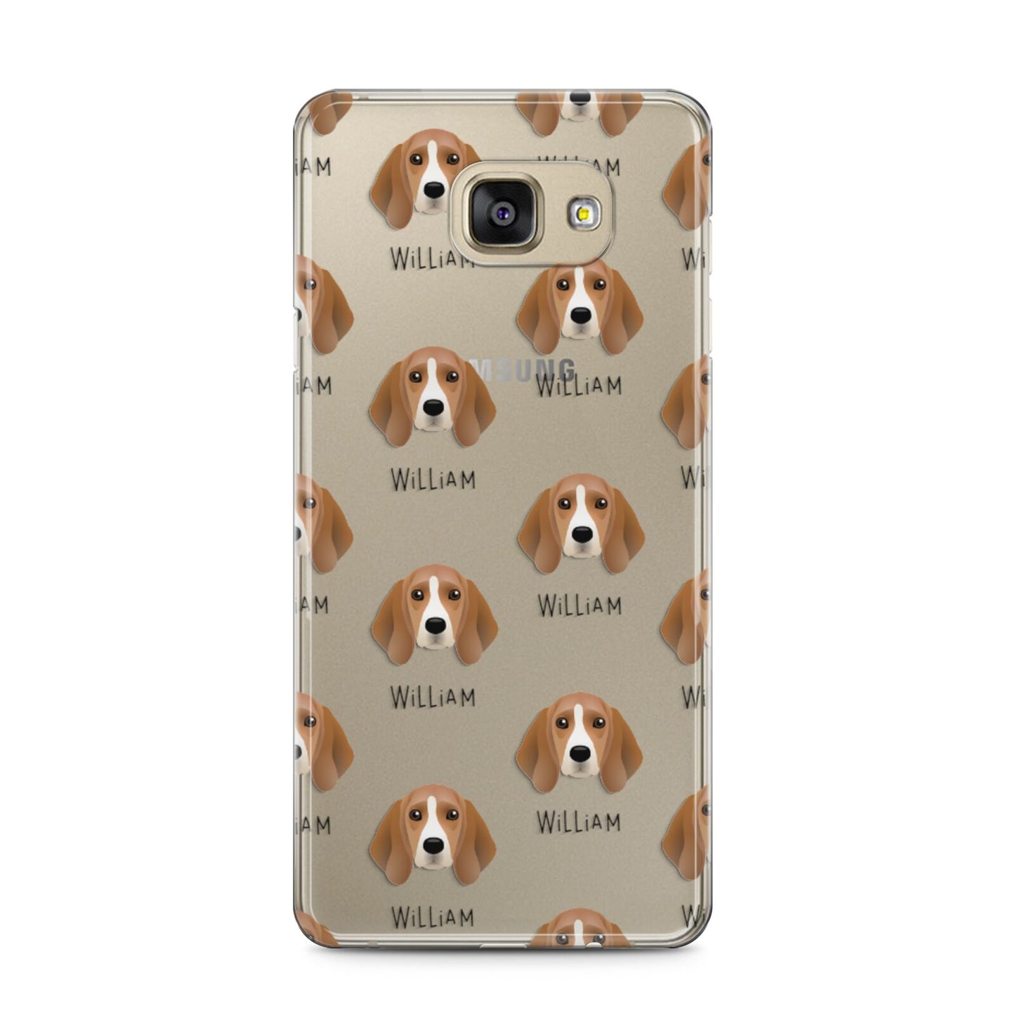 Beagle Icon with Name Samsung Galaxy A5 2016 Case on gold phone