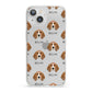 Beagle Icon with Name iPhone 13 Clear Bumper Case