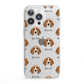 Beagle Icon with Name iPhone 13 Pro Clear Bumper Case