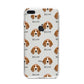 Beagle Icon with Name iPhone 8 Plus Bumper Case on Silver iPhone