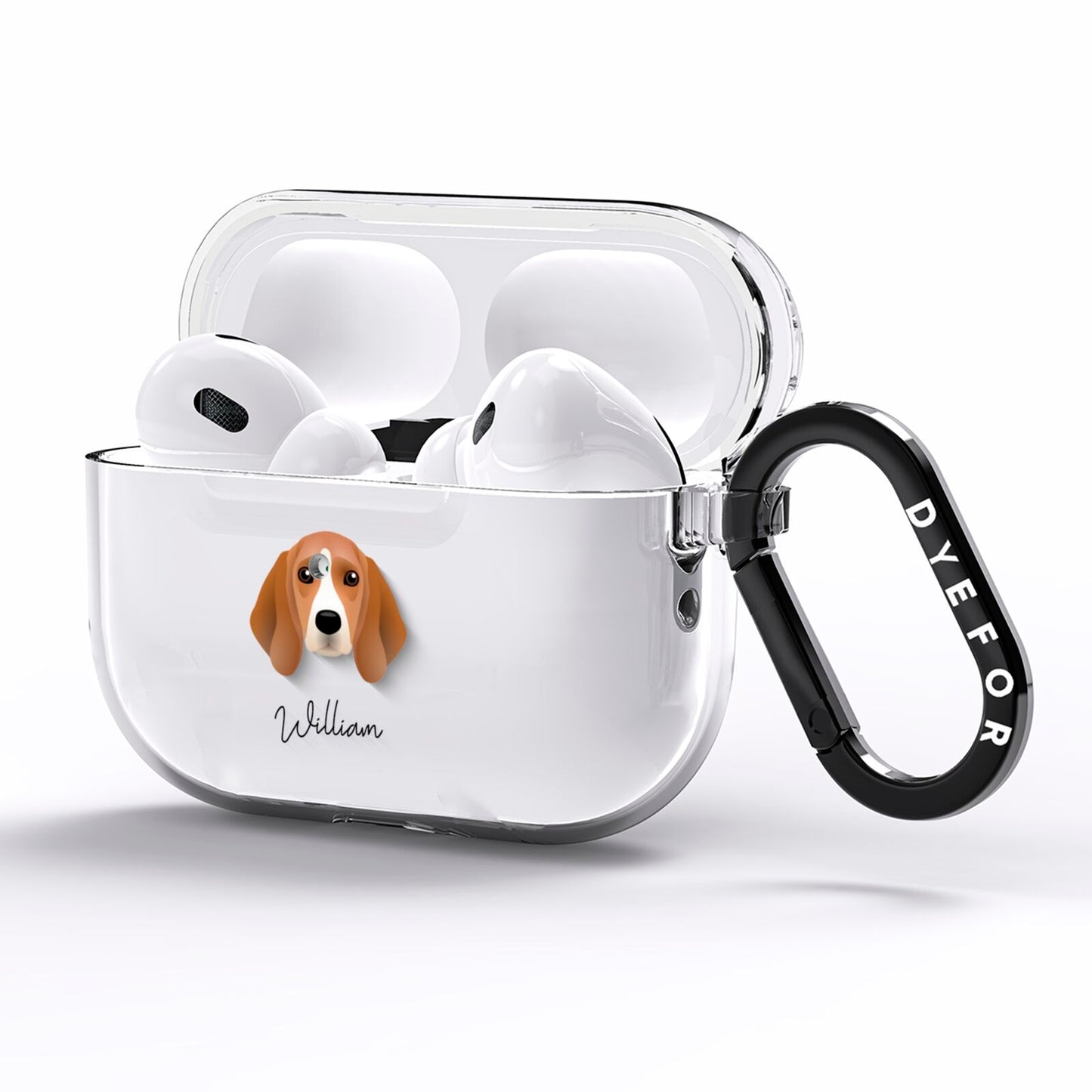 Beagle Personalised AirPods Pro Clear Case Side Image