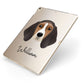 Beagle Personalised Apple iPad Case on Gold iPad Side View