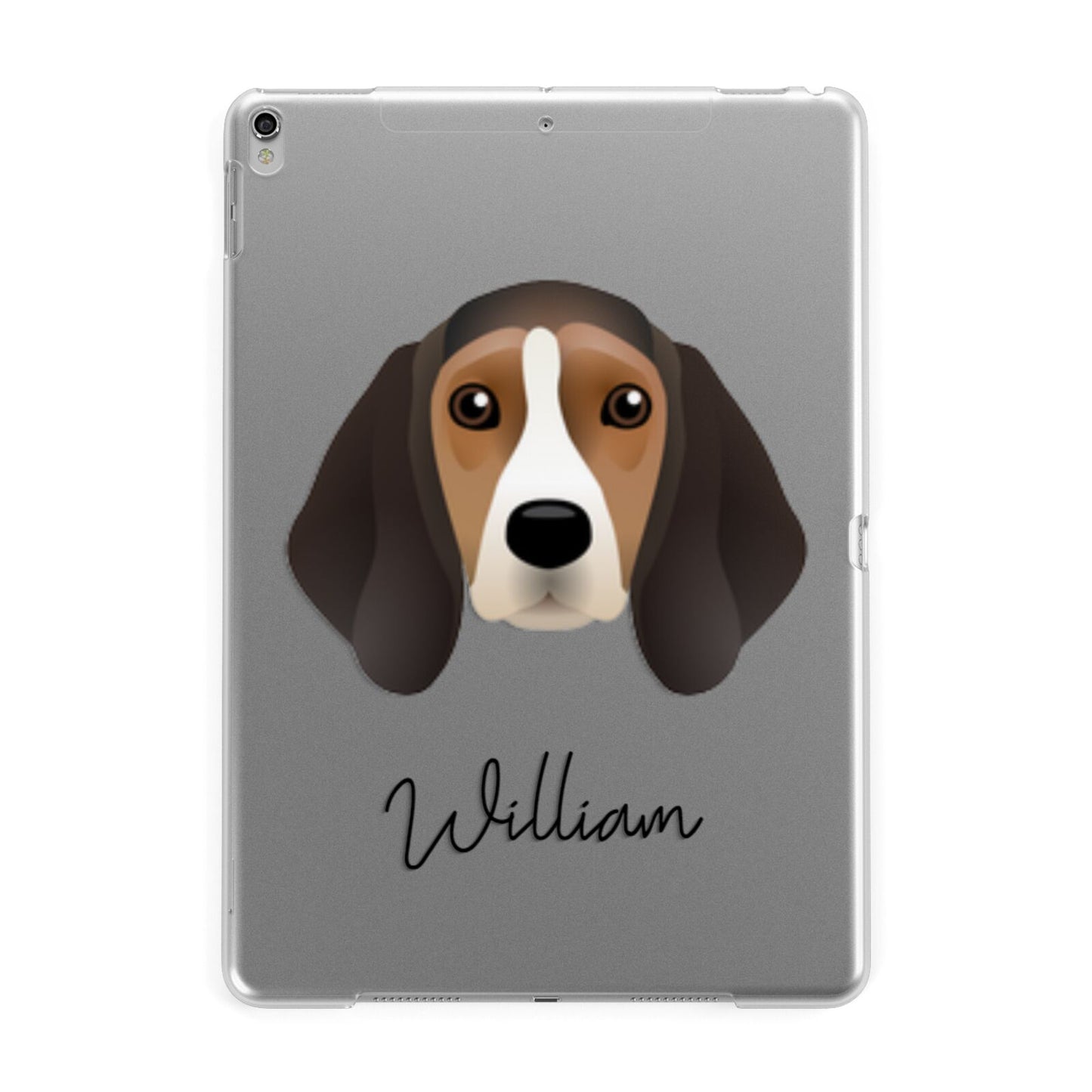 Beagle Personalised Apple iPad Silver Case