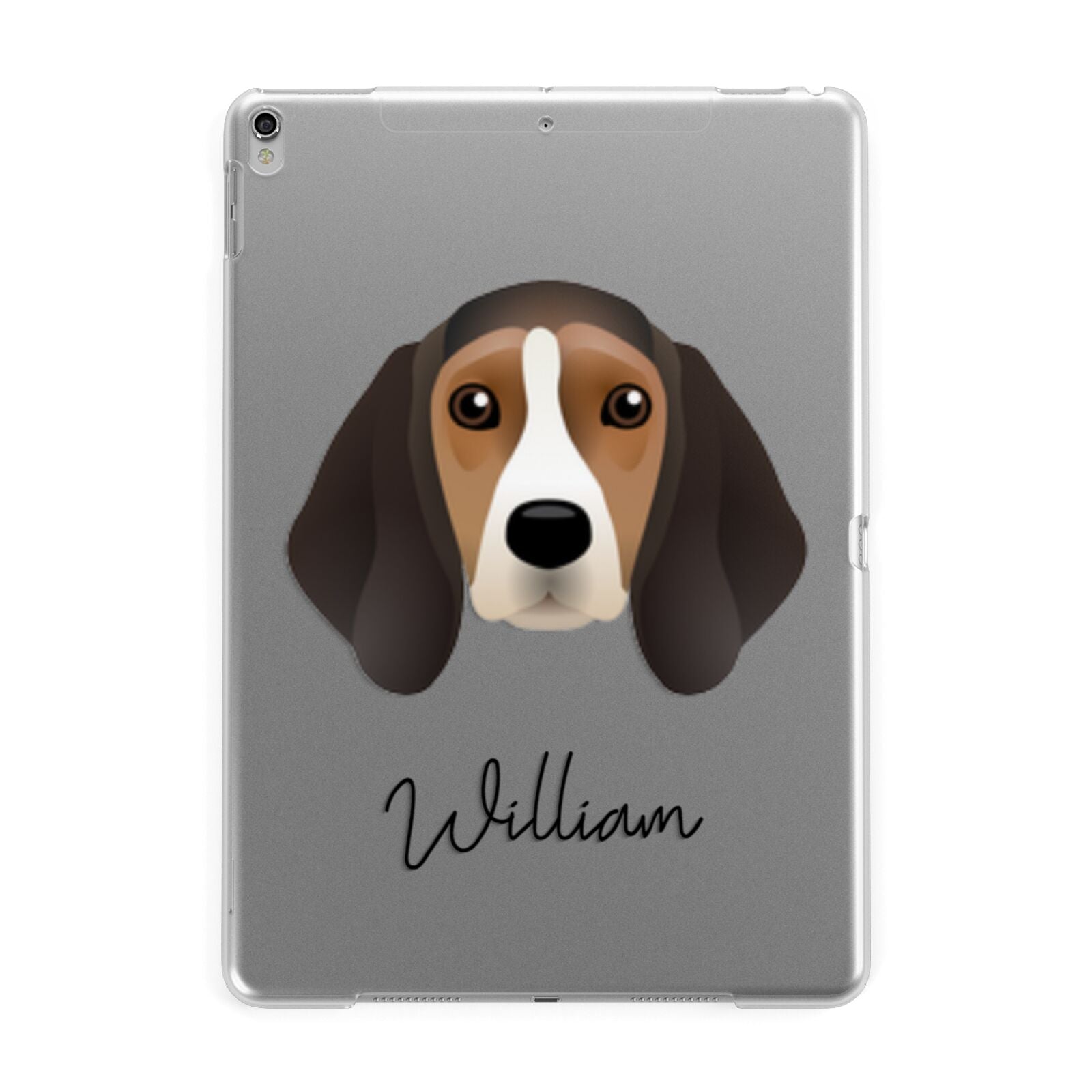 Beagle Personalised Apple iPad Silver Case