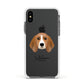 Beagle Personalised Apple iPhone Xs Impact Case White Edge on Black Phone