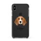 Beagle Personalised Apple iPhone Xs Max Impact Case Black Edge on Black Phone