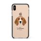 Beagle Personalised Apple iPhone Xs Max Impact Case Black Edge on Gold Phone