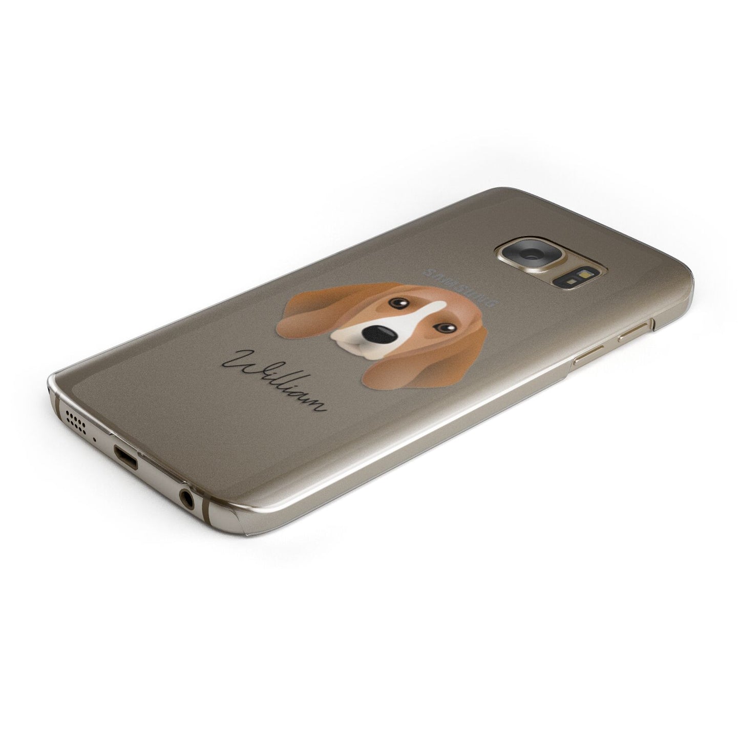 Beagle Personalised Samsung Galaxy Case Bottom Cutout