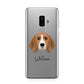 Beagle Personalised Samsung Galaxy S9 Plus Case on Silver phone