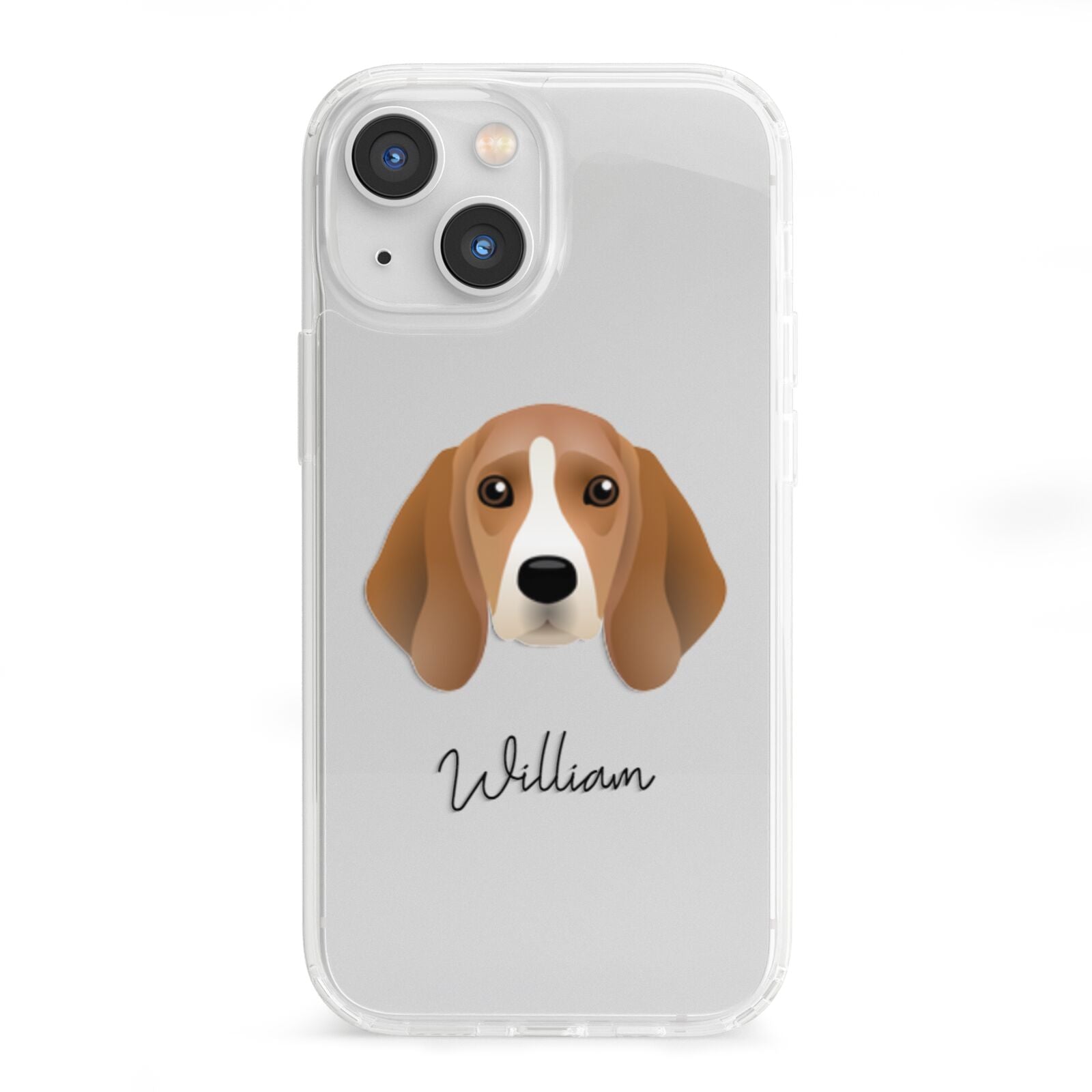 Beagle Personalised iPhone 13 Mini Clear Bumper Case