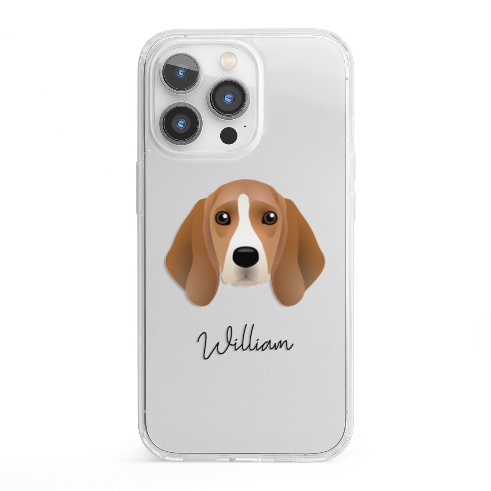 Beagle Personalised iPhone 13 Pro Clear Bumper Case