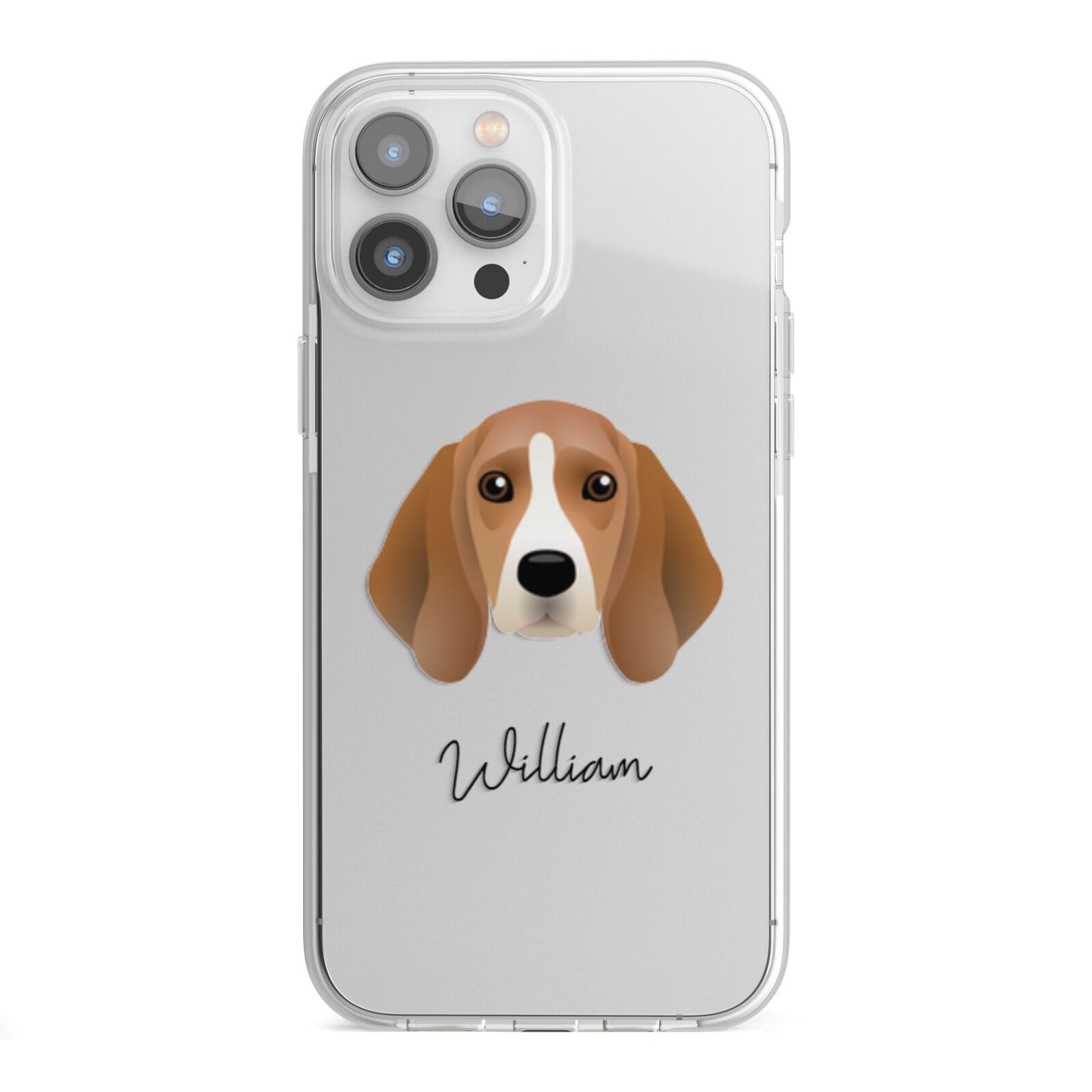 Beagle Personalised iPhone 13 Pro Max TPU Impact Case with White Edges