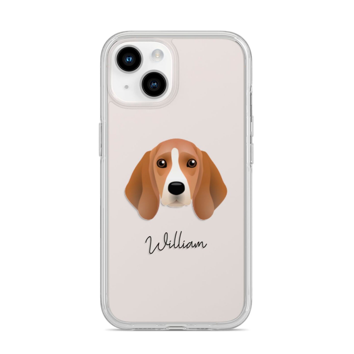 Beagle Personalised iPhone 14 Clear Tough Case Starlight