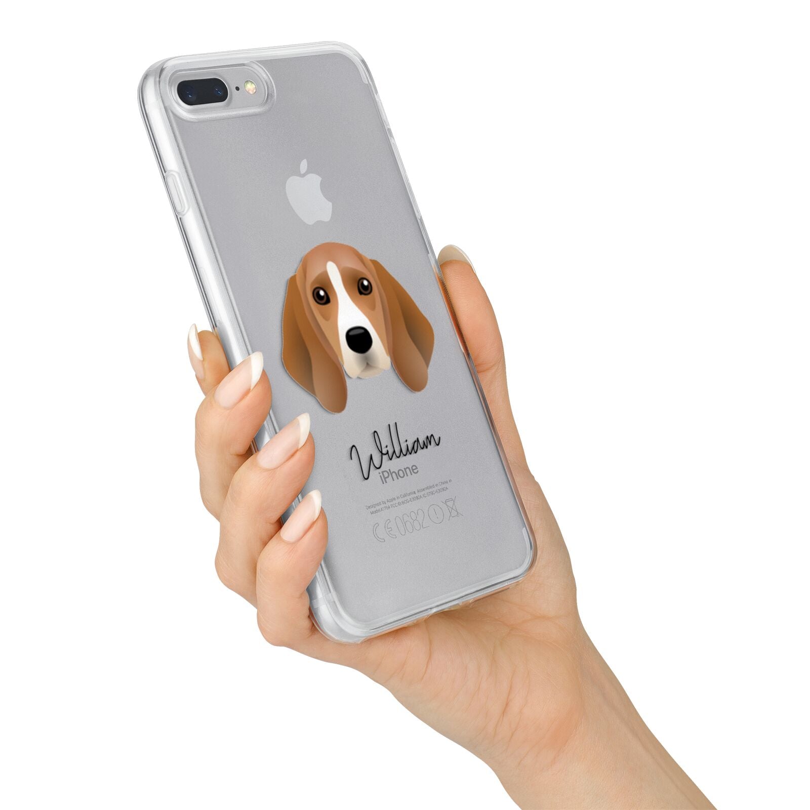 Beagle Personalised iPhone 7 Plus Bumper Case on Silver iPhone Alternative Image