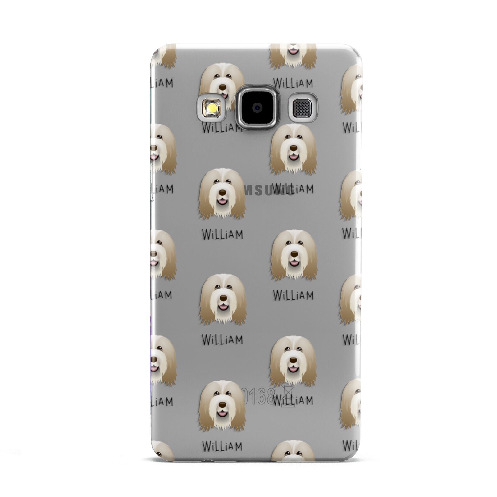 Bearded Collie Icon with Name Samsung Galaxy A5 Case