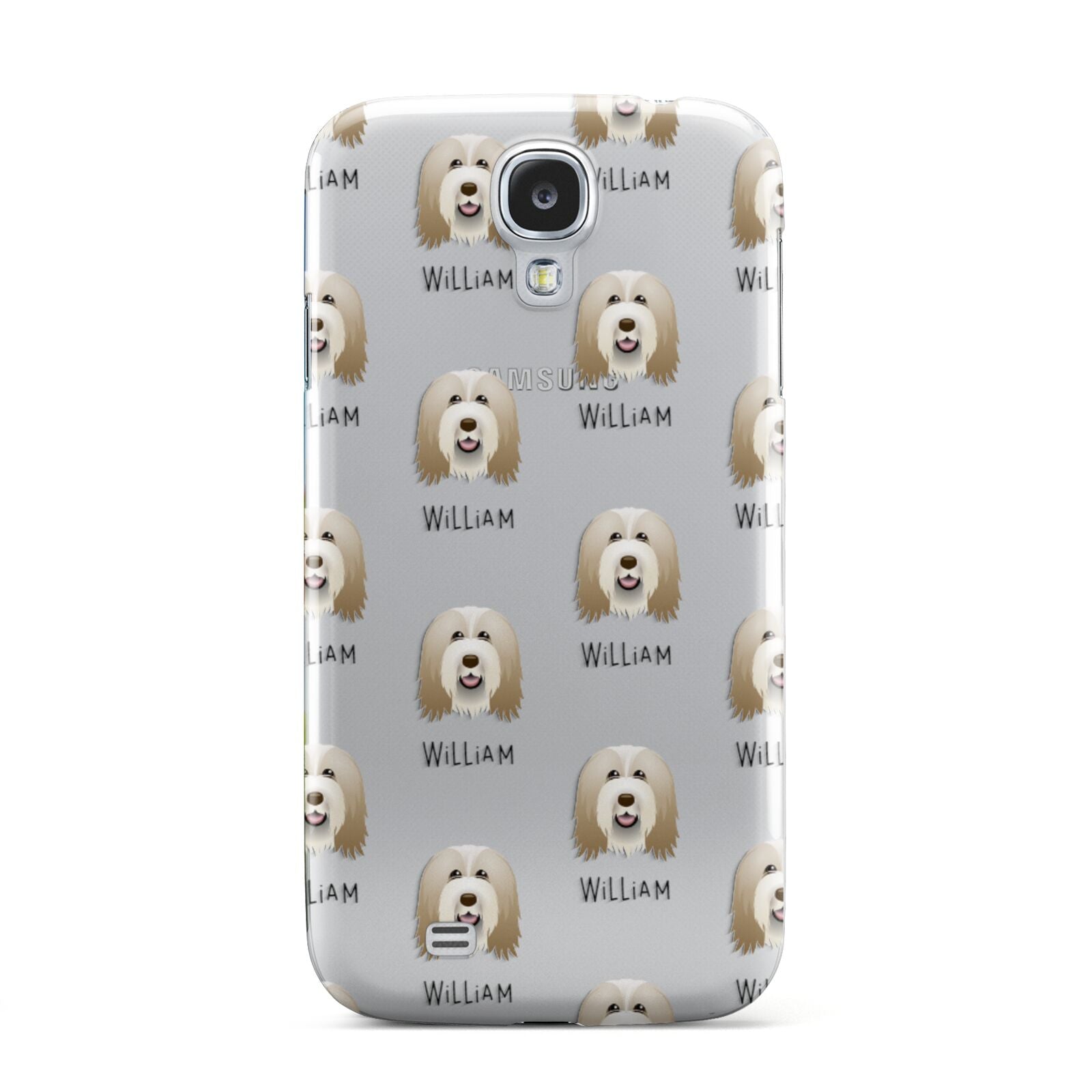 Bearded Collie Icon with Name Samsung Galaxy S4 Case