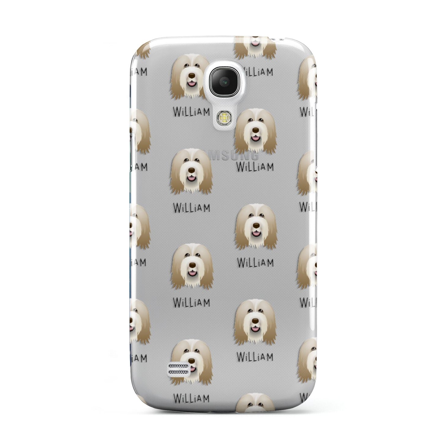 Bearded Collie Icon with Name Samsung Galaxy S4 Mini Case