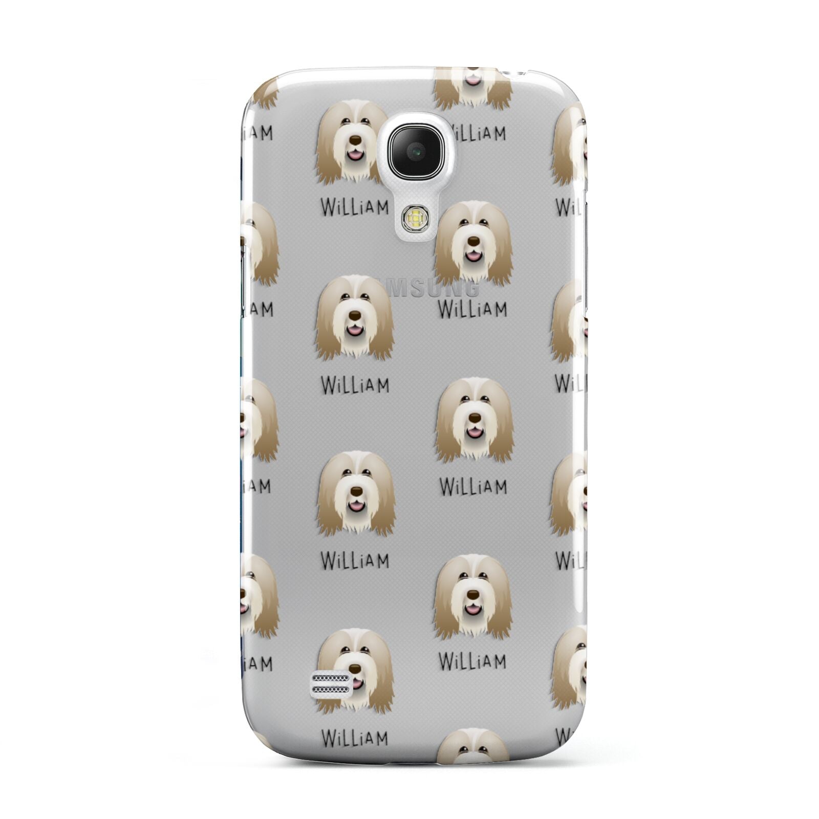 Bearded Collie Icon with Name Samsung Galaxy S4 Mini Case