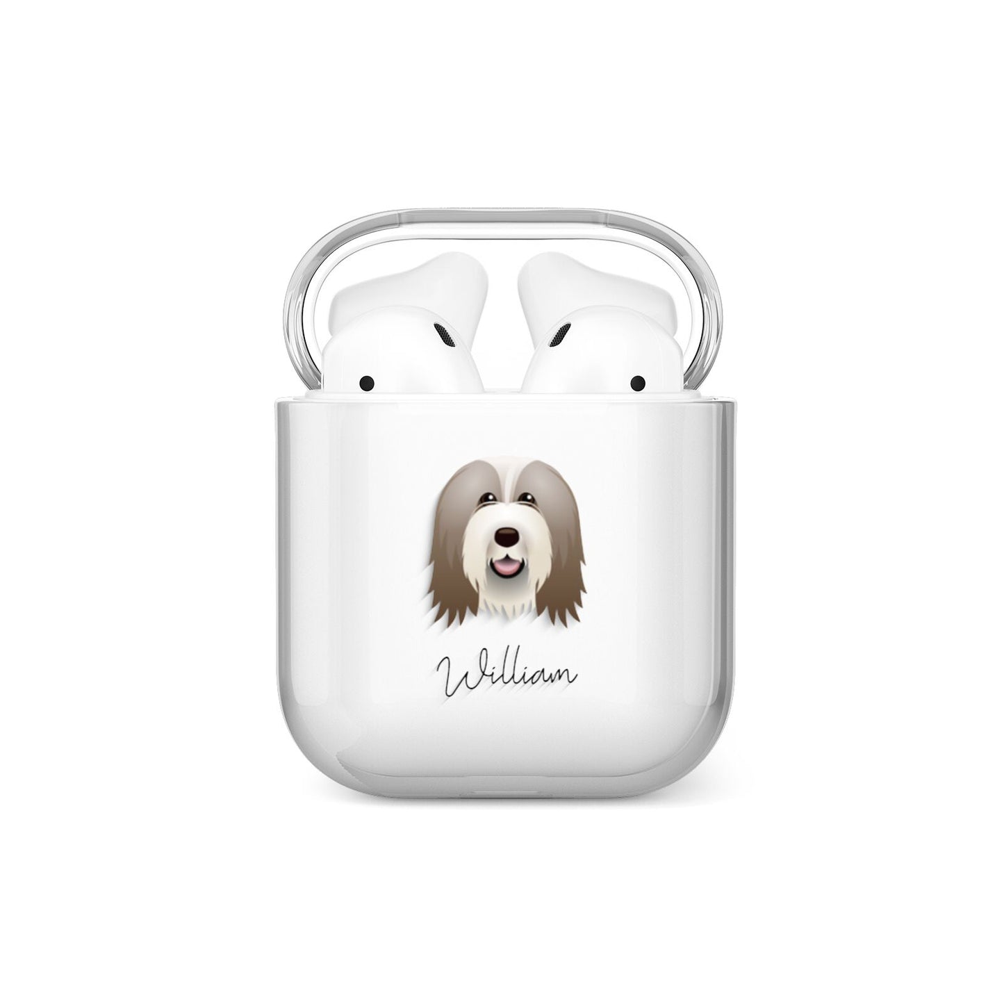 Bearded Collie Personalised AirPods Case