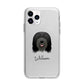 Bearded Collie Personalised Apple iPhone 11 Pro in Silver with Bumper Case