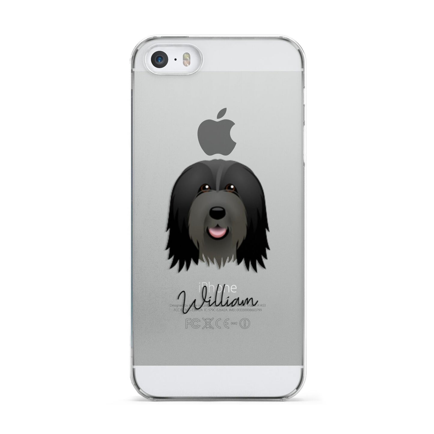 Bearded Collie Personalised Apple iPhone 5 Case