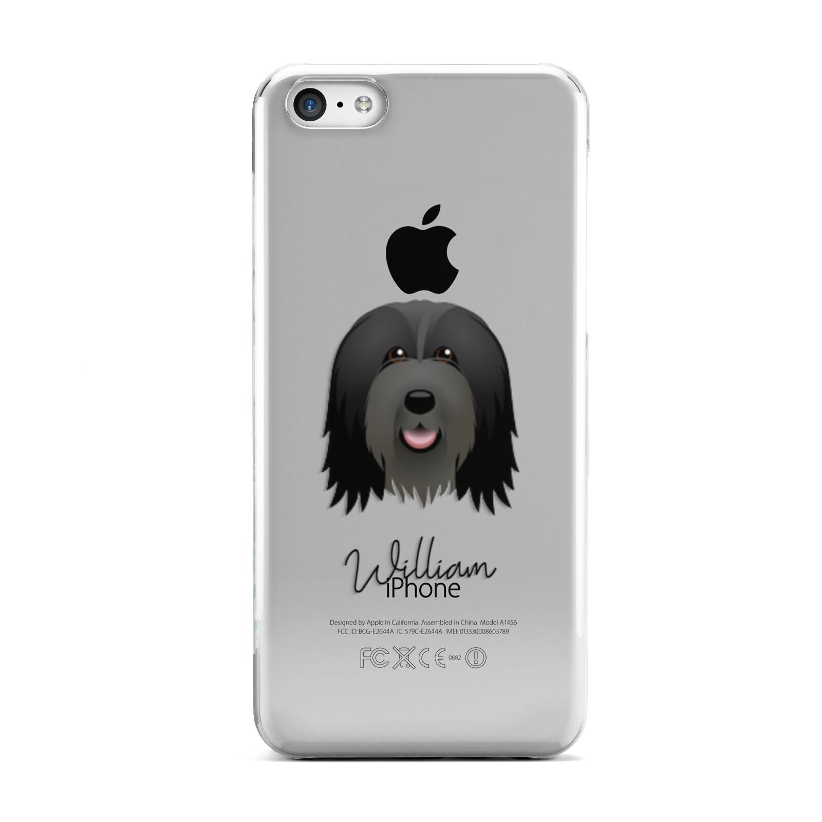 Bearded Collie Personalised Apple iPhone 5c Case