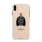 Bearded Collie Personalised Apple iPhone Xs Max Impact Case White Edge on Gold Phone