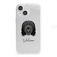 Bearded Collie Personalised iPhone 13 Mini Clear Bumper Case