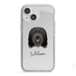 Bearded Collie Personalised iPhone 13 Mini TPU Impact Case with White Edges