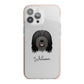 Bearded Collie Personalised iPhone 13 Pro Max TPU Impact Case with Pink Edges