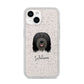 Bearded Collie Personalised iPhone 14 Glitter Tough Case Starlight