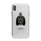 Bearded Collie Personalised iPhone X Bumper Case on Silver iPhone Alternative Image 1