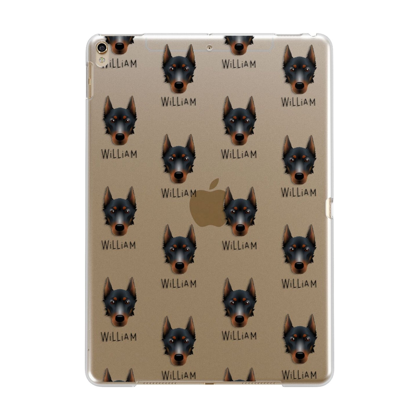 Beauceron Icon with Name Apple iPad Gold Case