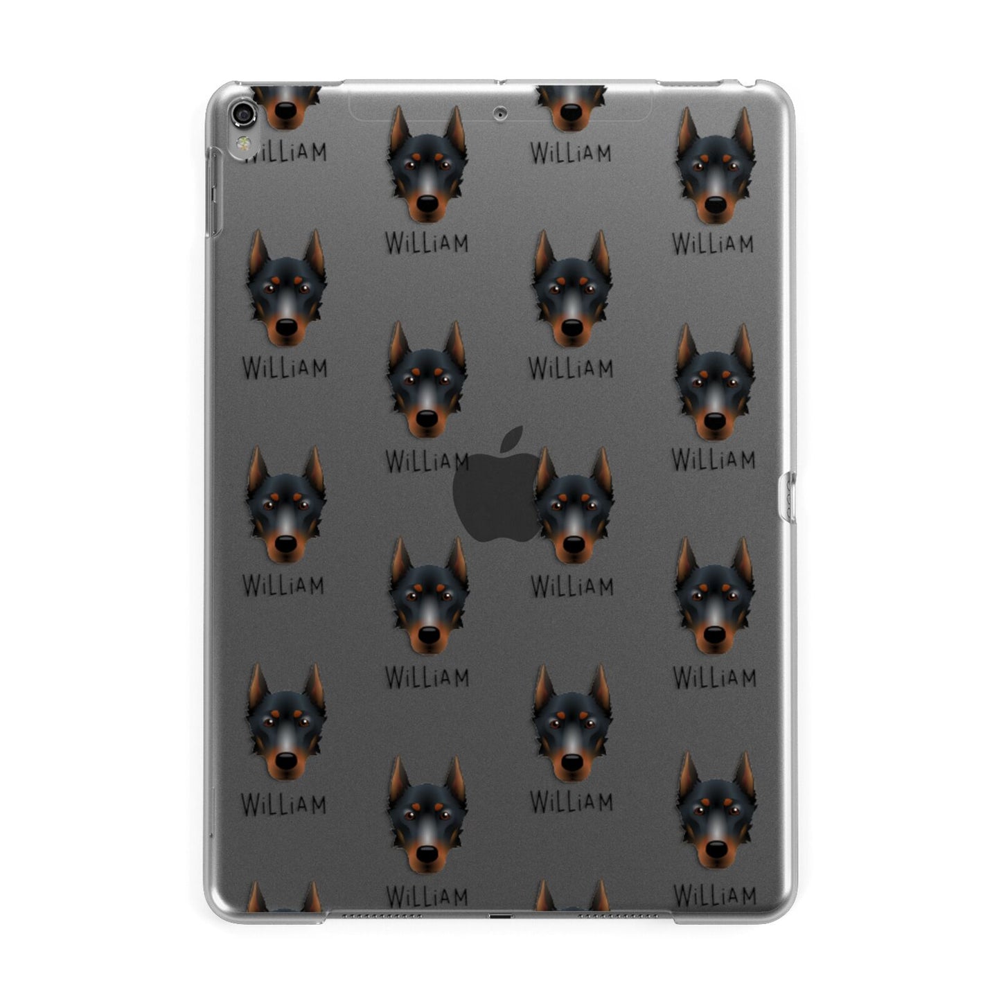 Beauceron Icon with Name Apple iPad Grey Case