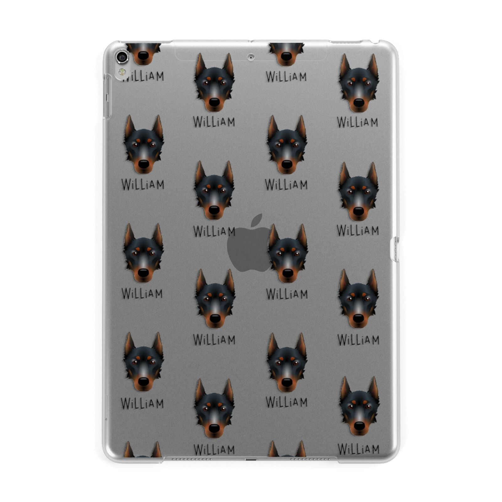 Beauceron Icon with Name Apple iPad Silver Case