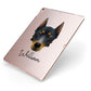 Beauceron Personalised Apple iPad Case on Rose Gold iPad Side View