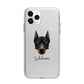 Beauceron Personalised Apple iPhone 11 Pro in Silver with Bumper Case