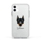 Beauceron Personalised Apple iPhone 11 in White with White Impact Case